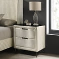 thumbnail image 6 of Roundhill Furniture Mavela Wide Wale Corduroy Upholstery Panel King Bed with 2 Nightstands and Bench, 6 of 6
