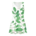 thumbnail image 4 of DeHolifer Womens Tank Dresses Floral Graphic Print Sleeveless Short Mini Dress Beach Sundress with Pockets Vacation Outfit Green M, 4 of 7