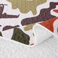 thumbnail image 5 of Manfei Retro Airplane Camo Bed Spread Queen, Vintage Plane Vehicle Queen Coverlet Set, Coyote Brown, 3 Pieces, 1 Quilt and 2 Pillowcases, 5 of 7