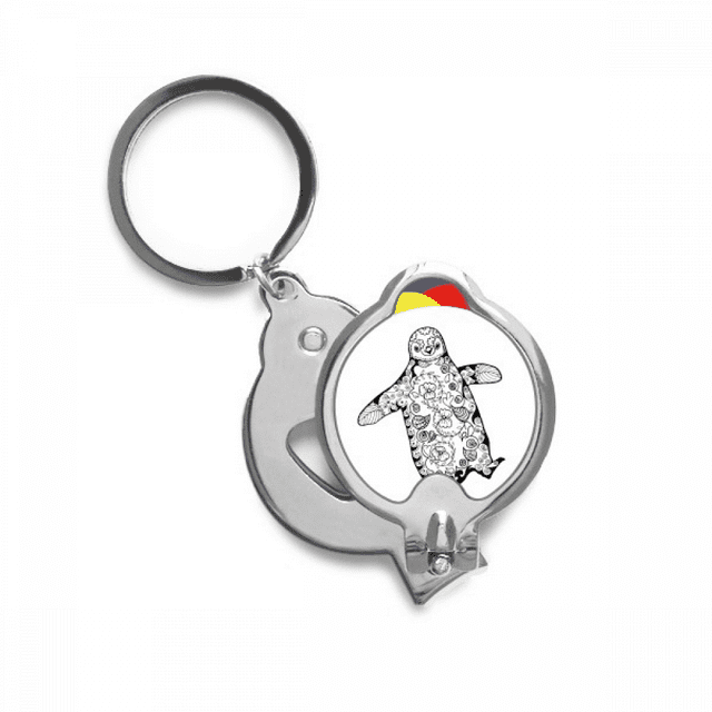 Cute Clumsy Penguin Animal Portrait Sketch Nail Clippers Sharp Fingernail Stainless Steel Cutter