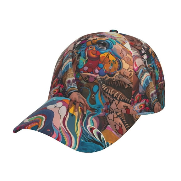 KLL Fantasy Colorful Beast Pattern Baseball Caps for Outdoor Sports,Golf Dad Hat Fashion Casual Outdoor Caps Adjustable Fit Men Women