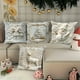 thumbnail image 1 of Juego de 4 Fundas de Cojín Navideñas con Diseños de Renos y Muñecos de Nieve | Tela Suave y Resistente a La Decoloración | Incluye 4 Fundas de Cojín, 1 of 7