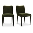 thumbnail image 1 of Moe's Home Collection Calla Fabric Dining Chair -Set of Two Green Color, 1 of 8