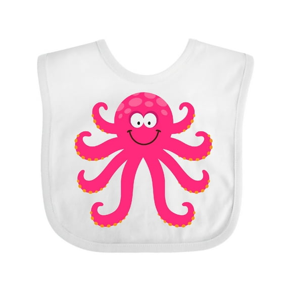 Inktastic Octopus Sea Creature Pink Girls Girls Baby Bib