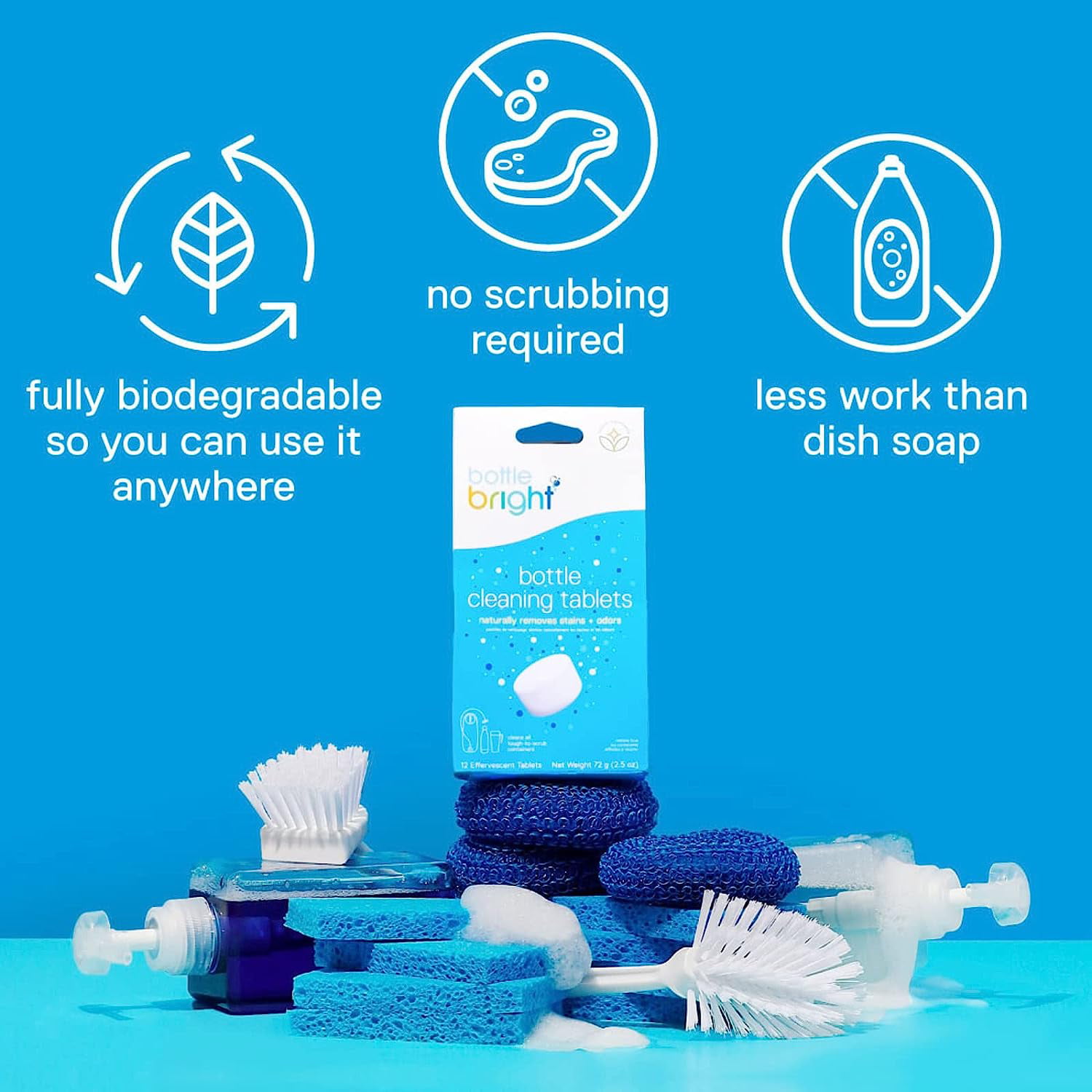 Bottle Bright  Safe & Effective Water Bottle Cleaning Tablets