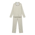 thumbnail image 5 of Samdudou Mens Pajamas Set Long Sleeve Button Down Sleepwear Classic Notch Collar Solid Two Piece Lounge Suit Pjs for Home Working Remote and Weekend Resting Time, 5 of 9
