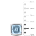 thumbnail image 3 of Everly Women’s 3 5/8ct TGW Square-Cut Sky Blue Topaz Sterling Silver Stud Earrings, 3 of 8