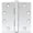 Satin Chrome, variant on Commercial Grade Plain Bearing Hinge, 4-1/2 Inches, Square Corner, .134 Gauge, Satin Chrome by Stone Harbor Hardware