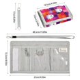 thumbnail image 3 of JIALIOU Nylon Trifold Card Wallet with ID Window Zipper Pocket for Men Women Teen Cute Ghost on Checkered, 3 of 7