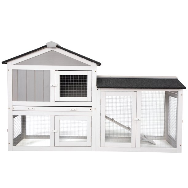 UWRNite 54 inch Large Rabbit Cage 2 Layers Outdoor Rabbit House