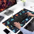 thumbnail image 2 of Long Mouse Pads for Desk,Dark Blue Dinosaurs Space Pattern Desk Mats on Top Of Desks, Desk Mouse Pad Extra Large with 3mm Non-Slip Base and Stitched Edge for Gaming,Office,Work,Home 31.5"x15.7", 2 of 6