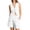 #0029-White, variant on Uootdi Women's 2 Piece Matching Lounge Set Sleeveless V Neck Button Down Vest High Waist Pleated Linen Shorts Set with Pockets