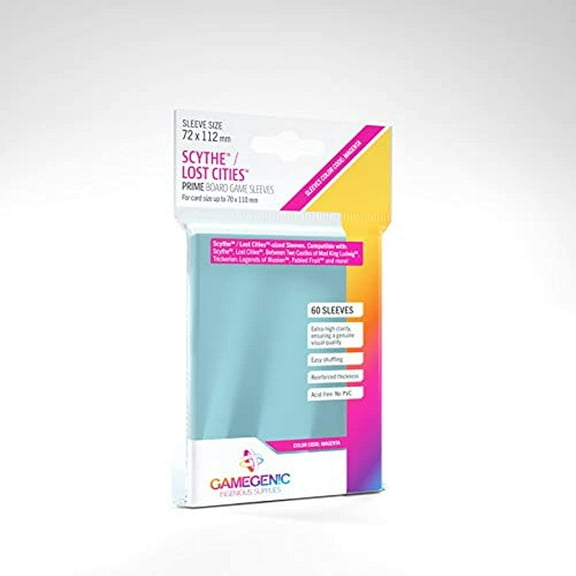 5 Packs Gamegenic Prime Board Game Sleeves 60ct Scythe Lost Cities Size Card Sleeves Value Bundle!