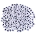 thumbnail image 2 of 200 piezas de abalorios espaciadores sueltos de acrílico mezclados para joyas 7 mm / 0,27 '' abalorios de letras abalorios letras negras perfecl Cuentas acrílicas para manualidades., 2 of 8