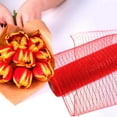 thumbnail image 3 of Red Mesh Ribbon for DIY Use Easy to Cut and Store Made of Durable PP Material 1 Roll, 3 of 10