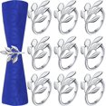 thumbnail image 1 of Napkin Rings, Creative Leaf Metal Napkin Rings (9pcs), 1 of 4