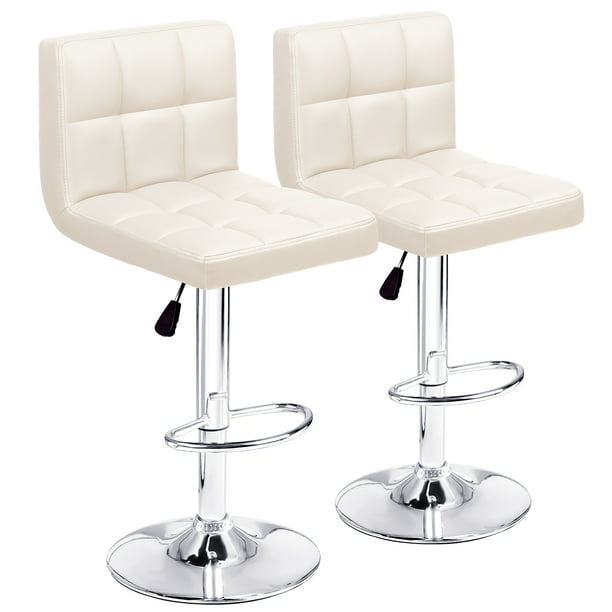 Homall Barstool Set Of 2 Pu Leather, Kitchen Island Chairs With Backs Swivel