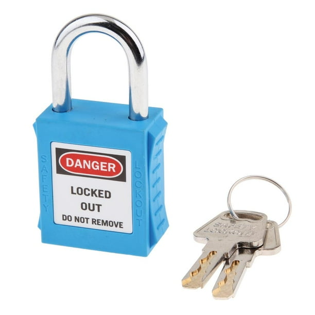 Candado de seguridad con cuerpo de nailon y grillete de acero inoxidable Azul_1