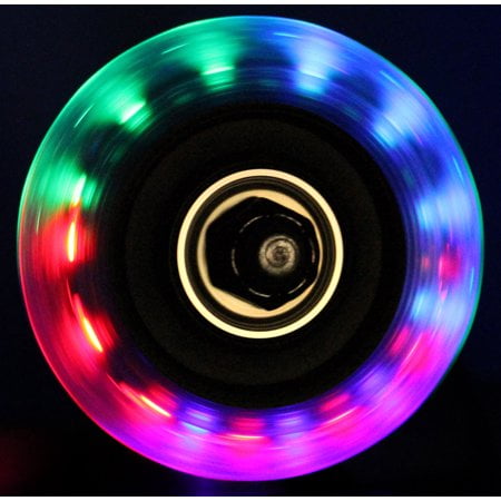 KSS 82A Skate Ripstik Luggage LED Inline Wheels with Bearings (2 Pack), 64mm, Black
