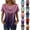 #03 Dark Purple, variant on 2026 Trendy Satin Ombre Gradient Relaxed Short Sleeve Crew Neck Tops Womens Plus Size Casual Dressy Blouses, #03 Dark Purple, XL