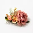 thumbnail image 5 of XASZHN Flower Metal Hair Side Combs Slide Clips Floral Bows Barrettes Pink_008 One Size, 5 of 5