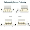 thumbnail image 4 of Queen Size Storage Bed with 2-Drawers Storage, Ivory Boucle Upholstered Platform Bed with Curved Tufted Headboard, for Bedroom, Ivory, 4 of 9