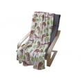 thumbnail image 4 of Exotic Soft Flannel Fleece Throw Blanket, Pattern of Chameleons and Palm Leaves Tropical Wildlife Elements, Cozy Plush for Indoor and Outdoor Use, 70" x 90", Dark Coral Green, by Ambesonne, 4 of 6