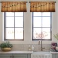 thumbnail image 4 of LALILO Kitchen Curtain Valance Wood Board Tree Rod Pocket Window Curtain 52"x 18" Set of 2, 4 of 6