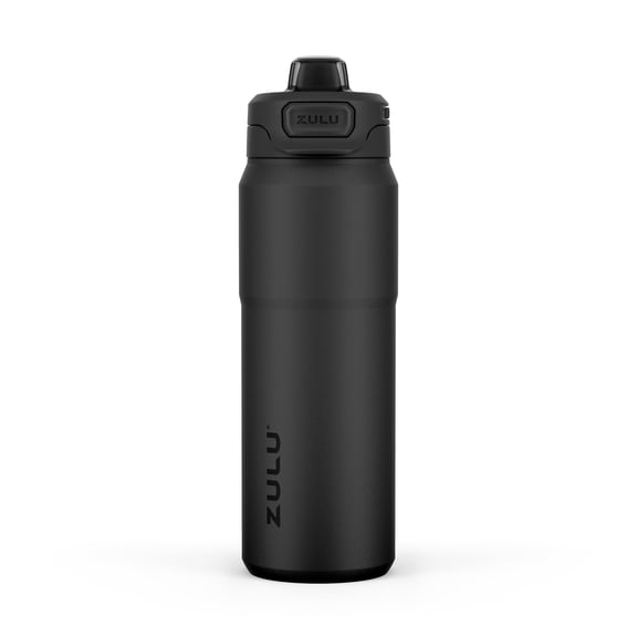 Zulu Powerfill 24oz Stainless Steel Water Bottle, Black