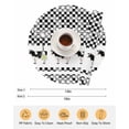 thumbnail image 6 of 13 Inch Round Placemats Set of 6, Black Plaid Farmhouse Non Slip Heat Insulation PP Table Mats, Watercolor Cute Country Cow Checkered Washable Place Mats for Kitchen Dining Party Table Decor, 6 of 7