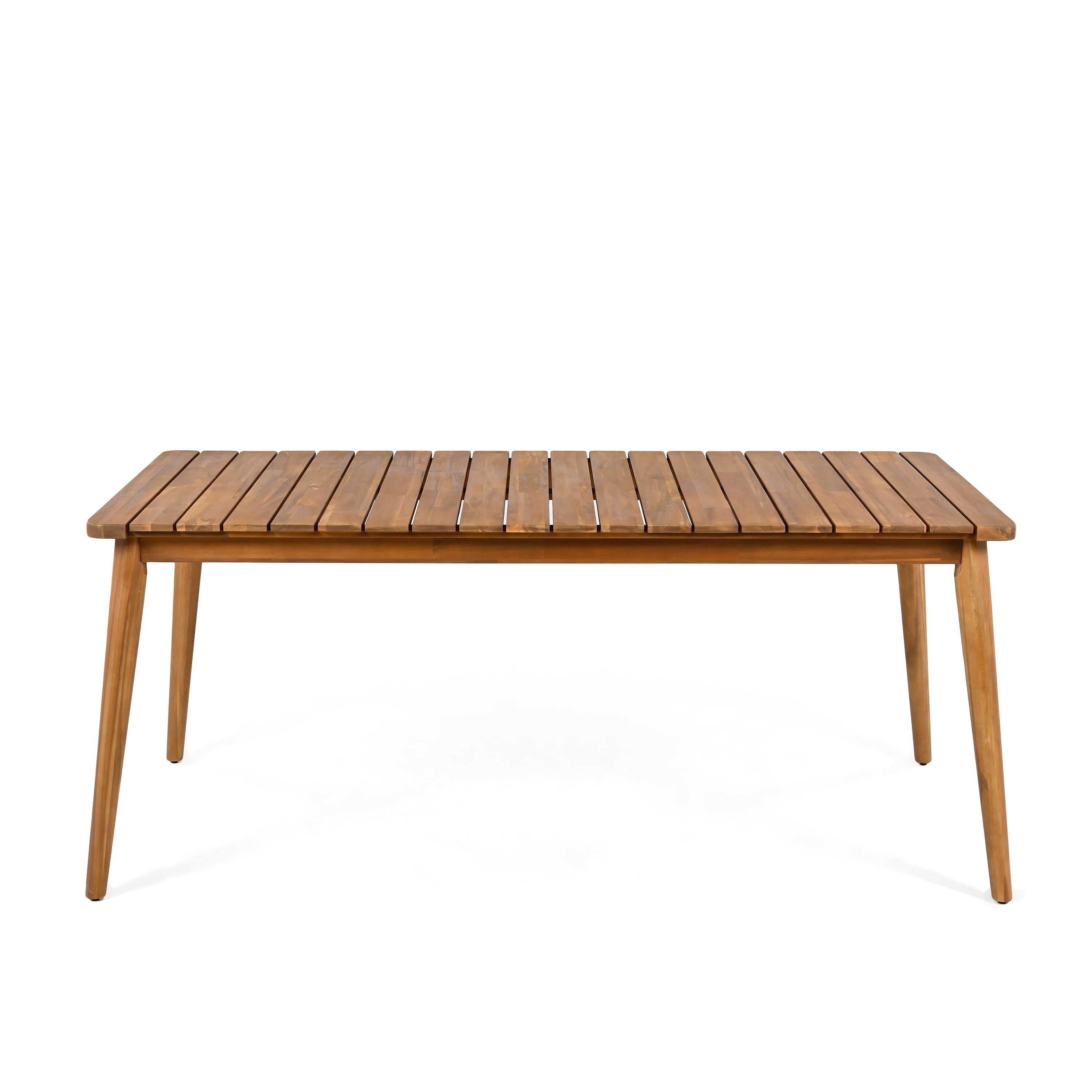 Acacia Wood Dining Table 8-Person Outdoor Table, Farmhouse Furniture for Patio, Garden, Backyard, Teak 180 LBS Weight Capacity 69"L