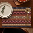 thumbnail image 4 of Boho Multicolor Geometric Ethnic Pattern Summer Placemats Table Placemats Set Of 6-Linen Kitchen Washable Placemats Table Mats 11.8"x17.7" Non-Slip Heat Resistant, 4 of 5