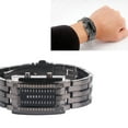 thumbnail image 3 of Roloj LED, Pantalla única de Modo de Tiempo binario, Estructura de Convexo, Material de Vidrio de Acero inoxidable, resistente al Agua Hasta 30 M, 3 of 7