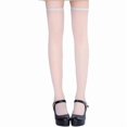 thumbnail image 4 of Sakmal Fleece Lined White Tights Opaque Knee High Pantyhose High Waisted Skin Colored Ladies Tight, 4 of 4