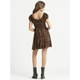 thumbnail image 3 of Jessica Simpson Women's Leah Ruched Mini Dress with Puff Sleeves, Sizes XS-XL, 3 of 6