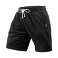 thumbnail image 4 of EOYWHK Golf Shorts with Pockets Elastic Waist Drawstring Mens Golf Shorts Soft Lightweight Breathable for Hiking Camping Travel Casual Wear Black, Size S, 4 of 7