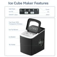 thumbnail image 6 of LHRIVER Countertop Ice Maker 26lbs, 9Pcs/6Mins, 2 Sizes of Bullet-Shaped with Scoop & Basket, Black, 6 of 11