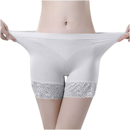 Oplxuo Slip Shorts for Under Dresses Women Anti Chafing Underwear Seamless Boyshorts Panties Lace Under Shorts