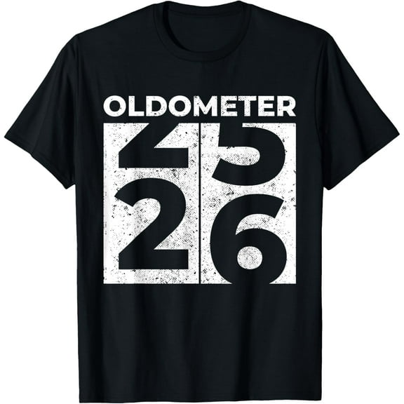 Oldometer 26 Funny 26th Birthday Gift 26 Years Old T-ShirtMen and women, Black T-shirt, size: Extra large