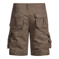 thumbnail image 4 of HCNTES Men's Cargo Classic Short Elastic Waist Summer Beach Lightweight Board with Pockets(Z02-Coffee,M-30), 4 of 6