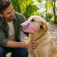 thumbnail image 3 of Funny Dog Muzzle, Soft Nylon Breathable Adjustable Dog Mouth Cover, Anti Barking Dog Muzzle for Walking Travel Pet Supplies, 3 of 6