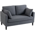 thumbnail image 1 of HOMCOM 55" Loveseat Sofa, Modern Couch with Spring Cushion, Dark Grey, 1 of 10