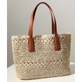 thumbnail image 2 of CoCopeaunt Women Beach Straw Bags Pompom Summer Large Tote Bag Handmade Woven Top-handle Shoulder Handbag, 2 of 4