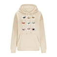thumbnail image 4 of Moxiu Oversized Hoodie for Women Halloween Spooky Season Cute Ghost Graphic Sweatshirts Pumpkin Face Tops Long Sleeve Hoodie Khaki,XXXL, 4 of 6