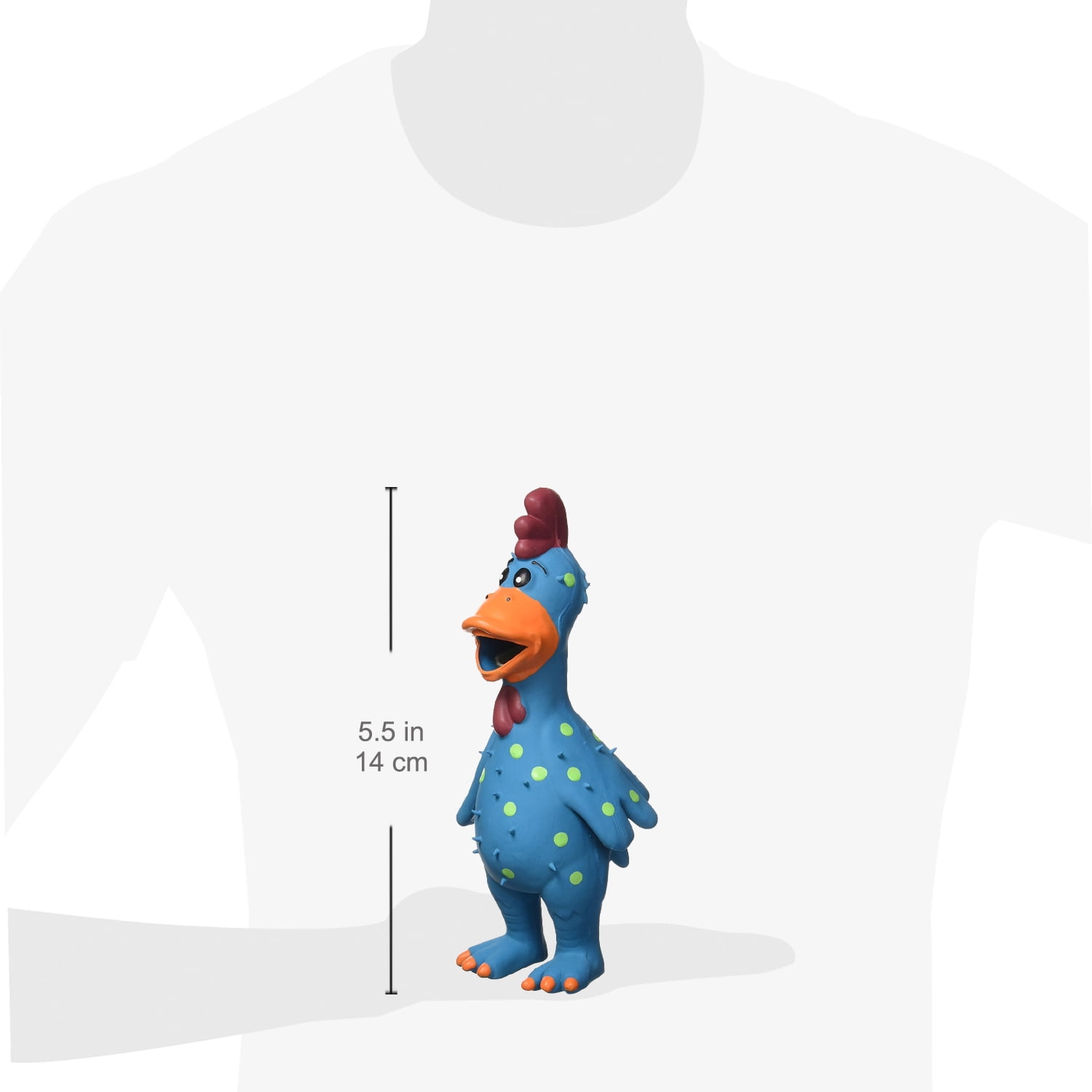 Multipet Globken Latex Rooster Dog Toy