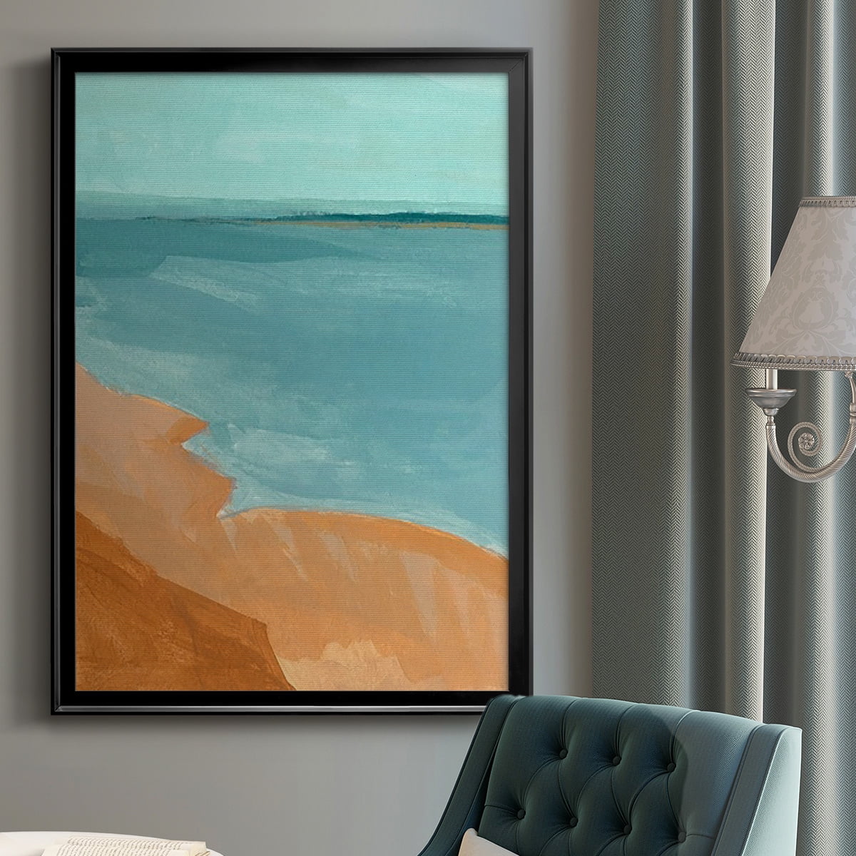 Out on the Sandbar II Premium Framed Print, in Gold, Black, or Silver - Ready to Hang