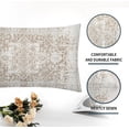 thumbnail image 4 of Boho Ethnic Pillow Covers 12x20 Inch Set of 2 Brown White Carpet Throw Pillows For Couch Bohemian Coffee Tan Geometric Rug Decorative Pillow Cases Farmhouse Home Decor For Sofa Porch Patio Outdoor, 4 of 6