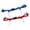 Blue and red, variant on 2Pcs Adjustable Running Waist Belt with 6 Elastic Rings Elastic Waistband Cycling Race Bib Holder for Running Cycling
