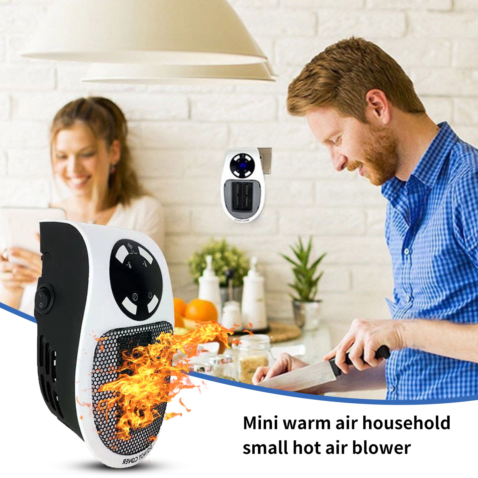 BetterZ Electric Heater Low Noise Energy Saving 500W US/EU Plug Timing  Space Hand Warmer for Home - Walmart.com