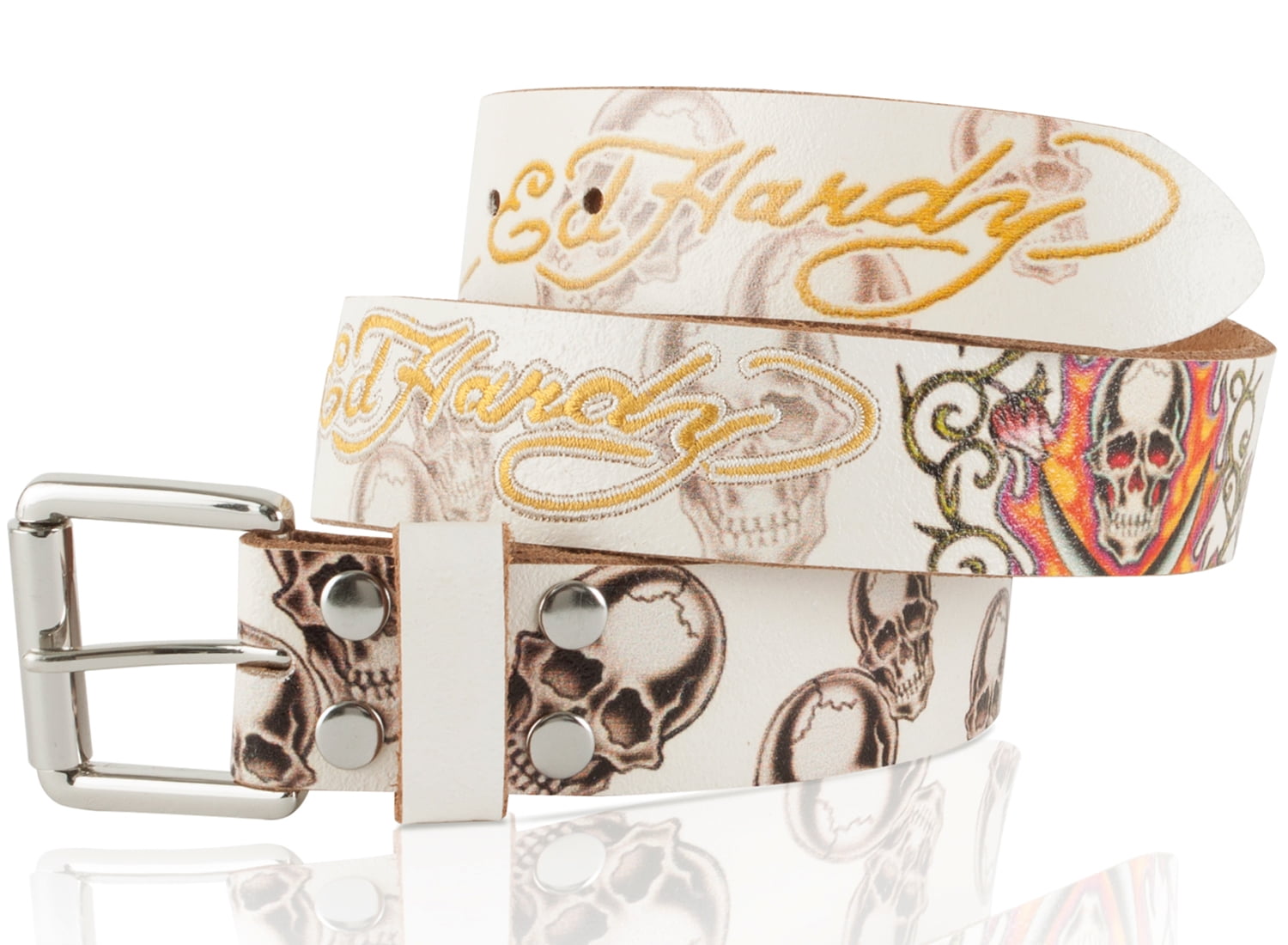 ed hardy skull belt